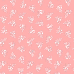Pink Lemonade Tossed Bouquet from Century Prints Farmgate Collection by Max and Louise for Andover Fabrics - CS-32 - sold by the half yard