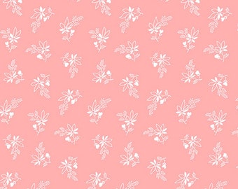 Pink Lemonade Tossed Bouquet from Century Prints Farmgate Collection by Max and Louise for Andover Fabrics - CS-32 - sold by the half yard