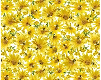 Buzzworthy Floral Metallic Fabric by Kanvas Studio 9974M-09, sold by Half Yard