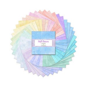 Soft Dawn 5&quot; Squares charm pack by Wilmington Fabrics - 42 prints in stacker 507 113 507