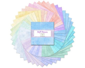 Soft Dawn 5" Squares charm pack by Wilmington Fabrics - 42 prints in stacker 507 113 507
