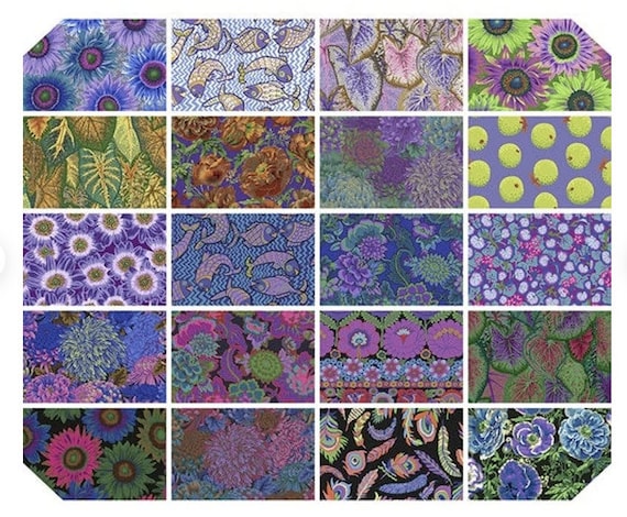 Free! ポスター4点セット　2021カレンダー VIVID COLOR DARK Kaffe Fassett Collective 20 Fat Quarter Bundle by Free