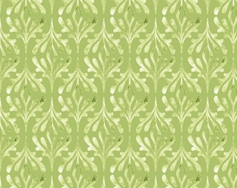 Glohaven Damask Green - Riley Blake Designs - Fabric by Lila Tueller for Riley Blake Designs, 1/2 yd, floral fabric - C9833-GREEN