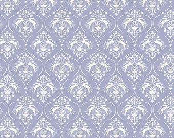 Springtime Damask Lilac by My Mind's Eye for Riley Blake Designs, 1/2 yd, floral fabric - C12811-LILAC