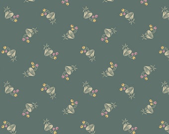English Garden by Edyta Sitar of Laundry Basket Quilts for Andover, Color Earl Gray, Pattern: Batchelor Button, sold by the half yd, A-797-T
