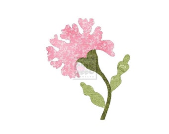 Carnation Applique pdf Pattern for making Templates