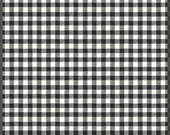 Bad to the Bone Gingham Plaid black and white by My Mind's Eye for Riley Blake Designs, sold by 1/2 yd, C11925-BLACK