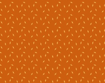 Atomic by Libs Elliott- Rusty Lightning Bolt - Andover- A-749-O- 1/2 Yd cuts, 100% cotton