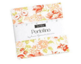 Portofino Charm Pack 35390PP Moda Precuts, 42 5-inch Squares Charm Pack, Fig Tree Co