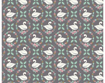 Swan Serenade Odette SC13261 Gray SPARKLE by Melanie Collette for Riley Blake Fabrics, 1/2 yd, a great blender fabric, SC13261-GRAY