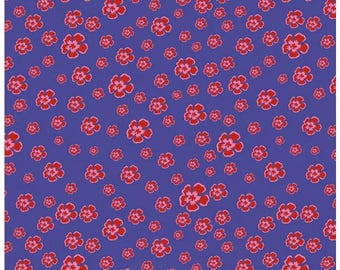 Botanic Blast Blossoms Purple by Sew Yeah Quilting for Riley Blake -  scattered blossoms, Cotton Fabric, C15547-PURPLE