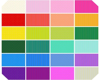Tiny Coordinates - 5" Charm Pack by Tula Pink for Free Spirit Fabrics- 42 Pieces, FB6CPTP.TINYCOOR