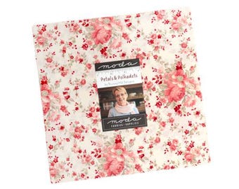 Petals and Polka Dots Layer Cake® 3080LC by Bunny Hill Designs for Moda Fabrics, 42 Piece Assorted,