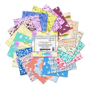Fisherman&#39;s Bend, 5&quot; Charm Pack fromViolet Craft by Robert Kaufman, 42 - 5&quot; precut fabric quilt squares chs-1076-42