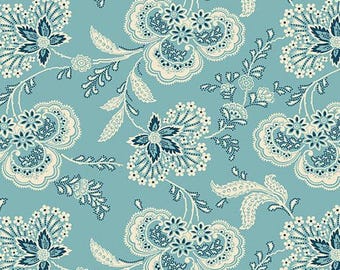 Lighthouse Splash Allium Blue by Laundry Basket Quilts - Premium Cotton - Sold by Half Yard Cuts A-1475-B