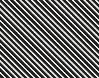 Diagonal black and white stripe 1828 82674 191 Essentials by Wilmington Fabrics -sold by the half yard