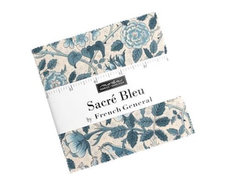 Sacre Bleu Charm Pack 13970PP by French General, Moda Fabrics, Moda Precuts, 42 5-inch Squares Charm Pack