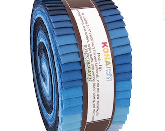 Dusk to Dawn Palette Kona Jelly Roll by Robert Kaufman - 40 pieces roll up - 2.8 yards - RU-436-40