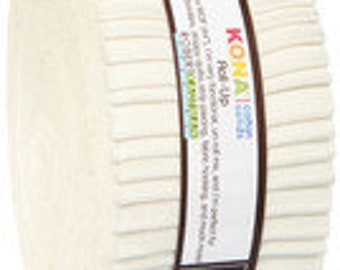 Snow Kona Jelly Roll by Robert Kaufman 40 pcs