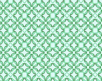 EMBROIDERED GEO MINT  By Kanvas Studio from the Embroidered Elegance collection  - Sold by the 1/2 Yard