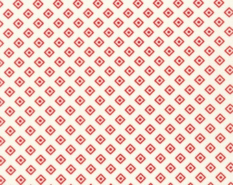 Daisy's Redwork by Debbie Beaves: Cotton Quilting Fabric by Flowerhouse for Robet Kaufman   FLH-21274-83 VINTAGE WHITE,  sold by half yard