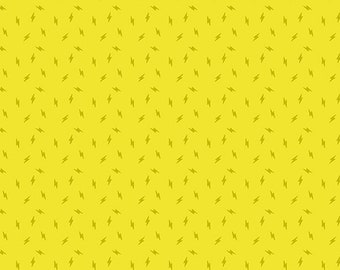 Atomic by Libs Elliott- Neon Lime Lightning Bolt - Andover- A-749-LY- 1/2 Yd cuts, 100% cotton
