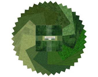 Emerald Forest - 10 Karat Gems - 10" Squares layer cake by Wilmington Fabrics - 42 prints in stacker 512 2 512