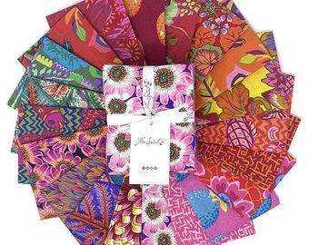 BRIGHT Kaffe Fassett Collective Fat Quarter bundle by Free Spirit Fabrics, 20 fat quarters, August 2021 collection FB2FQGP.A2021 Bright