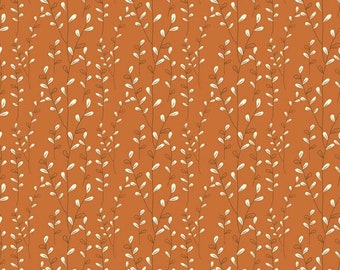 Adel in Autumn Vines and Leaves Orange quilters cotton by the half yard by Sandy Gervais for Riley Blake Fabrics C10826-ORANGE