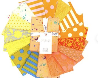Tula Pink Goldfish FAT QUARTER Bundle- True Colors Goldfish By Free Spirit Fabrics - 16 Fabrics Total
