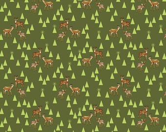 Tula Pink Flannel Holiday Homies, Road Trip - Pine Fresh, FNTP003.PINEFRESH from Free Spirit, Sold by the Half Yard