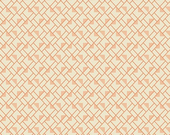 Sweet Ride by Edyta Sitar for Laundry Basket, Color Persimmon Pattern: Tile 1/2 yd, 100% Cotton by Andover Fabrics, A-453-O