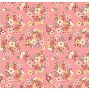 Nature Sings Fabric, Send Her Flowers, Pink, NS24101, sold by the 1/2 yard, Fabric 100% Cotton 43/44&quot; Wide