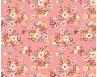 Nature Sings Fabric, Send Her Flowers, Pink, NS24101, sold by the 1/2 yard, Fabric 100% Cotton 43/44" Wide