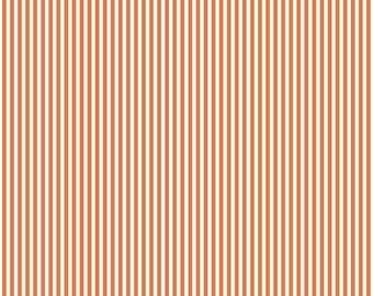 1/8" Stripe Orange and White, Riley Blake Designs Basic Fabric C495-Orange - Orange and White stripe, sold by 1/2 yard
