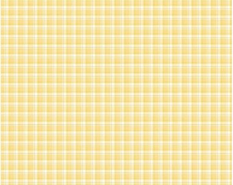 Adel in Spring - Plaid Buttercream quilters cotton by the half yard - Sandy Gervais for Riley Blake Fabrics,  C12427-Buttercream