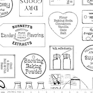 Vintage Ads from the Snow Sweet line by Designer: J. Wecker Frisch for Riley Blake Fabrics C9673-WHITE, Sold by Half Yard