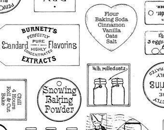 Vintage Ads from the Snow Sweet line by Designer: J. Wecker Frisch for Riley Blake Fabrics C9673-WHITE, Sold by Half Yard