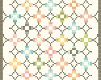 Sandy Gervais Ebb and Flow Quilt Pattern, P157-EBBANDFLOW, fat eighth friendly, 77" x 77"