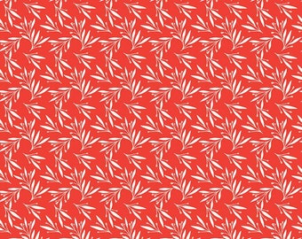 Feed My Soul Leaves Red quilters cotton by the half yard, Designer: Sandy Gervais, Riley Blake Fabrics C14554-RED