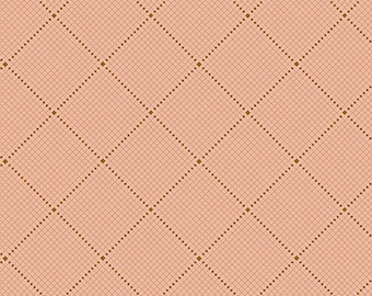 Clay, Pattern: Gridlock, by Giucy Giuce Fabric from the Attic Collection, for Andover Fabrics, Inc sold by Half Yard A-9984-O
