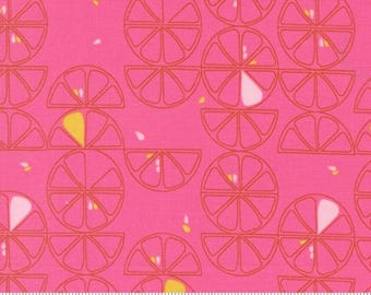 Balisong Hibiscus 11661 14, Designed by Zen Chic for Moda Fabrics -sold by the half yard, Lemon Slice Novelty
