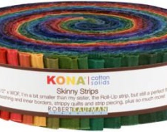 Kona Cotton Dark Palette Skinny Strips by Robert Kaufman - 41 strips, 1 1/2" jelly rolls - SS-107-41