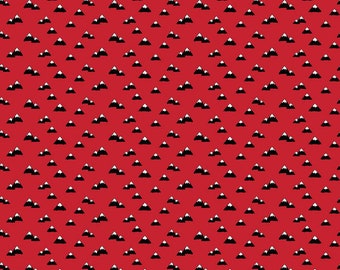Wild at Heart Mountains Red - Half Yard 100% quilters cotton - by Lori Whitlock for Riley Blake Designs C9823-BLACK