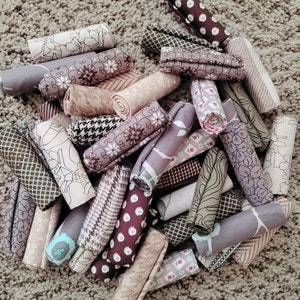Browns, Tans, Taupes Fabric Scraps, Warm Neutrals, a half dozen or a Bakers Dozen of quilt fabric scraps, 9x10, 10x10, 9x11, fat 16ths,