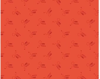 Mini Irons in Red, Press On by J. Wecker Frisch for Riley Blake Designs, C15261-Red, 1/2 Yard Increments Cut Continuously