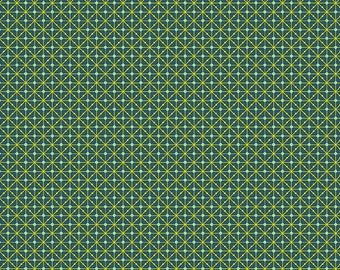 Kingfisher Bird, Pattern: Matrix, by Giucy Giuce Fabric from the Attic Collection, for Andover Fabrics, Inc sold by Half Yard A-9981-B