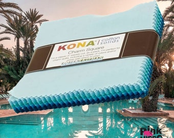 Pool Party 5" Charm pack by Kona Cotton - Robert Kaufman - Complete Collection - charm pack bundle includes 42 pieces