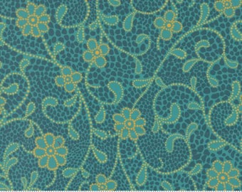 Parlor Good Vibes Only Teal 11962 15 by Crystal Manning, Moda Fabrics -sold by the half yard, Good Vibes Only Blenders