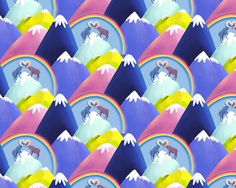 Love on the Snow Top - Multi, Love in the Wild, Daughter Earth/Katy Tanis for Free Spirit, PWKT045.XMULTI , sold by the half yard